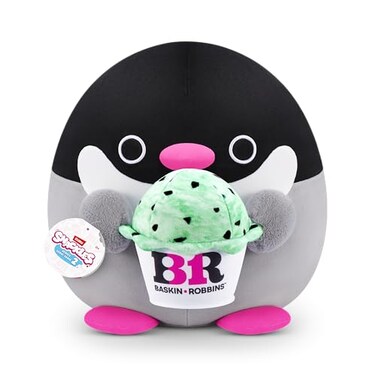 Snackles Series 2 Penguin BaskinRobbin 16 Inch Plush by ZURU Ultra Soft Plush Collectible Plush with Real Licensed Brands Stuffed Animal Giftable