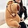 Tanha Capybara Plush Toy Soft Cute Capybara Stuffed Animal 45cm 18inch with Hamburger Backpack