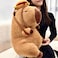 Tanha Capybara Plush Toy Soft Cute Capybara Stuffed Animal 45cm 18inch with Hamburger Backpack