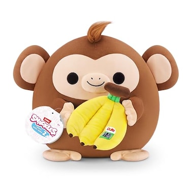 Snackles Series 2 Monkey Dole 16 Inch Plush by ZURU Ultra Soft Plush Collectible Plush with Real Licensed Brands Stuffed Animal Giftable