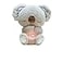 QFCST Relief Koala Breathing Stuffed Toy Anxiety Relief Plush Breathing Animal Sleeping Koala Plush Breathing with Musical Lights Rhythmic Breathing Motion