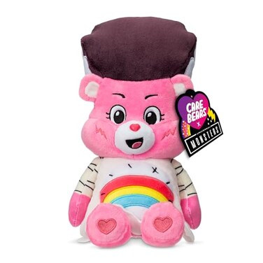 Basic Fun Care Bears Universal Monsters 9 Fun Size Plush Cheer Bear as Bride of Frankenstein Soft Huggable Plushie Stuffed Animal for Girls and Boys Ages 4