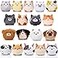 Halloscume 18 Pcs Mini Stuffed Animals Bulk Small Plush Cat Puppy 315 Inch Kitten Dog Toys Keychains Set for Easter Gifts Basket Stuffers Egg Fillers School Classroom Prizes Party Favors