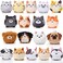 Halloscume 18 Pcs Mini Stuffed Animals Bulk Small Plush Cat Puppy 315 Inch Kitten Dog Toys Keychains Set for Easter Gifts Basket Stuffers Egg Fillers School Classroom Prizes Party Favors