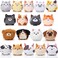 Halloscume 18 Pcs Mini Stuffed Animals Bulk Small Plush Cat Puppy 315 Inch Kitten Dog Toys Keychains Set for Easter Gifts Basket Stuffers Egg Fillers School Classroom Prizes Party Favors