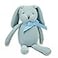 FLUFFYFUN 100 Organic Cotton Blue Bunny Rabbit Plush 71 Baby Stuffed Animal for Newborn