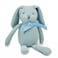 FLUFFYFUN 100 Organic Cotton Blue Bunny Rabbit Plush 71 Baby Stuffed Animal for Newborn