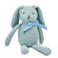 FLUFFYFUN 100 Organic Cotton Blue Bunny Rabbit Plush 71 Baby Stuffed Animal for Newborn