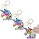 The Dreidel Company Rainbow Silver Unicorn Keychains Flip Sequin Plush 3Pack