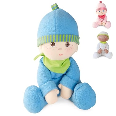 HABA SnugUp Soft Plush Luis First Baby Doll 8 Perfect Newborn and Infant Toy Small MachineWashable Baby Essentials Ideal Boy Doll