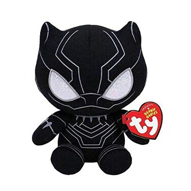 Ty Marvel Avengers Black Panther Regular Licensed Squishy Beanie Baby Soft Plush Toys Collectible Cuddly Stuffed Teddy