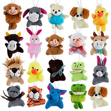 Super Z Outlet Mini Cute Plush Animals for Children Shows Playtime Schools Pack of 20