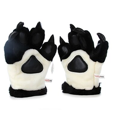 Cute rabbit 1 Pairs Cute Lifelike Panda Gloves Panda Paws Winter Warm Gloves