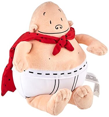 MerryMakers Captain Underpants Soft Superhero Toy 10Inch from The bestselling Comic Book Series by Dav Pilkey Red For 5 12 years