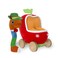YOTTOY Richard Scarry Collection Lowly Worm Soft Toy with Busytown Applecar 2 in 1 Toy