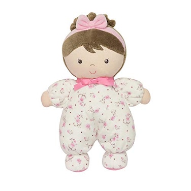 Baby Starters Little Me Plush Baby Doll with Rattle Jackie Pink Vintage Rose 9 inch