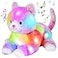 Glow Guards 13 Musical Light up Rainbow Cat Stuffed AnimalRainbow Kitty Soft Stuffed AnimalSinging Glowing Cat Plush Toy Bed Night Light Birthday Gift for Toddler Kids