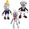 JHESAO 3 PCS Plants and Zombies Conehead Plush Sets Toy 1 2 Stuffed Soft Newspaper Zombie Doll Mummy PVZ Figure Doll New