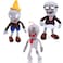 JHESAO 3 PCS Plants and Zombies Conehead Plush Sets Toy 1 2 Stuffed Soft Newspaper Zombie Doll Mummy PVZ Figure Doll New
