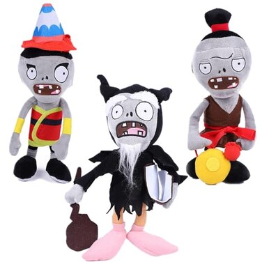 BASHERISE 2 PCS PVZ Plush Zombies Sets Toys Stuffed Soft Figure Doll Violin and Newspaper Zombies Great Gift for Christmas Birthday New