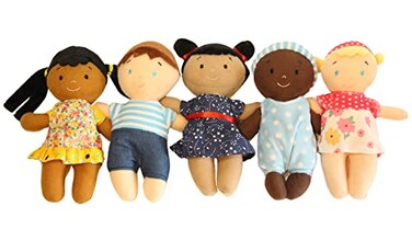 Making Believe Diversity Buddies Multicultural Plush Dolls Set Diversity Toys for Kids Daycare Home 8 5 Pcs