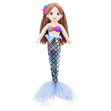 June Garden 18 Sparkly Mermaid Tifara Soft Plush Stuffed Mermaid Doll Gift for Toddler Girls