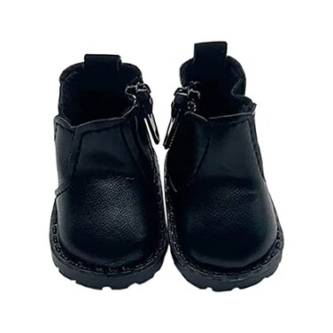 niannyyhouse Leather Shoes Length 55cm Suitable for 16 BJD 8in 20cm Plush Doll Black