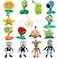JHESAO 15 PCS Plants Zombies PVZ Plush Zombies Plants Set Soft Stuffed Dolls Plushies New