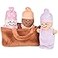 Cre8tive Minds Creative Minds Basket of Babies with 3 Super Soft 9 Plush Doll Toys for Babies and Kids Plush Multicultural Sensory Babies Toy Set with Basket Orange Purple Pink