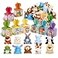 ATFUNSHOP 30 Pack Animal Plush Keychains Bulks Easter Basket Fillers Valentines Day Gifts for Kids Small Stuffed Animals Toys with Gift Boxes School Classroom Party Favors for Students