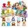 ATFUNSHOP 30 Pack Animal Plush Keychains Bulks Easter Basket Fillers Valentines Day Gifts for Kids Small Stuffed Animals Toys with Gift Boxes School Classroom Party Favors for Students