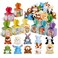 ATFUNSHOP 30 Pack Animal Plush Keychains Bulks Easter Basket Fillers Valentines Day Gifts for Kids Small Stuffed Animals Toys with Gift Boxes School Classroom Party Favors for Students