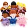 Qpewep Basket of Baby Plush Dolls 8 Plush Diversity Baby Dolls 6 Piece Set Interchangeable Clothes Soft Stuffed Plush Figures for All Ages Xmas Gift