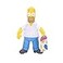 The Simpsons Disney Homer Plush Features Soft Fabric Body with Sculpted Head Officially Licensed by Disney