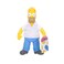 The Simpsons Disney Homer Plush Features Soft Fabric Body with Sculpted Head Officially Licensed by Disney