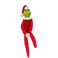 YCNASSS Christmas Elf Plush Doll Red and Green Elves for Home Decoration Xmas Ornaments Tabletop Home Office Decor Fun Toys Gifts and Christmas Decorations red