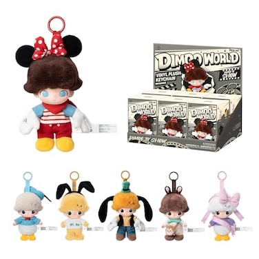 POP MART DIMOO WORLD DISNEY SeriesVinyl Plush Keychain Blind Box Random Design Action Figures Collectible Toys Home Decorations Holiday Birthday Gifts Single Box