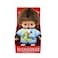 Sekiguchi 203840 Original Bebichhichi Boy Plush Toy with Light Blue Romper Approx 14 cm Large Cuddly Toy Made of Brown Plush