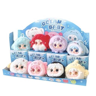 KILA MILA New Yooki V6 Mini Ocean Baby Plush Series Blind Box Cute Anime Figure Pendant Mystery Box Surprise GiftRandom 1pcs
