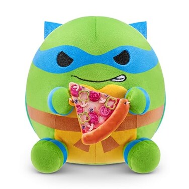 Snackles 5 Plush Teenage Mutant Ninja Turtles Edition by ZURU Cuddly Squishy Comfort Plush with Teenage Mutant Ninja Turtles Theme and Pizza Snack Accessory Random Assortment