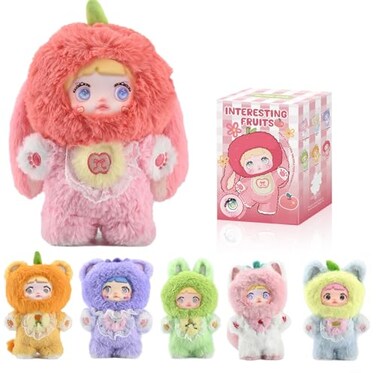 BlockPro Blind Box Interesting Fruits Series Plush 3 Expressions Adorable Mystery Plush Toys for Collectors 71IN Random Surprise Doll with Unique Designs 1PCS Upgrade Packaging