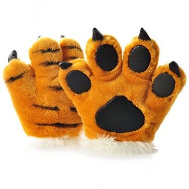 Cute rabbit 1 Pairs Cute Lifelike Tiger paw Plush Toy Tiger paw Plush Gloves