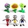 Dyharnsty 6pcs Plants and Zombies Plush vs Toys Sets PVZ Plush Stuffed Toys Soft Figure Doll Great Birthday Gifts for Kids