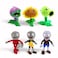 Dyharnsty 6pcs Plants and Zombies Plush vs Toys Sets PVZ Plush Stuffed Toys Soft Figure Doll Great Birthday Gifts for Kids