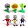 Dyharnsty 6pcs Plants and Zombies Plush vs Toys Sets PVZ Plush Stuffed Toys Soft Figure Doll Great Birthday Gifts for Kids