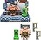 Mattel Minecraft Legends Action Figure 2Pack Creeper vs Piglin Bruiser Set Attack React Collectible Toys 325inch Scale