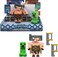 Mattel Minecraft Legends Action Figure 2Pack Creeper vs Piglin Bruiser Set Attack React Collectible Toys 325inch Scale