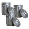 Figures Toy Set of 3 Silver Trash Cans for Wrestling Action Figures