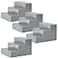 Figures Toy Company Set of 4 Silver Wrestling Ring Stairs for Wrestling Figure Rings