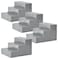 Figures Toy Company Set of 4 Silver Wrestling Ring Stairs for Wrestling Figure Rings
